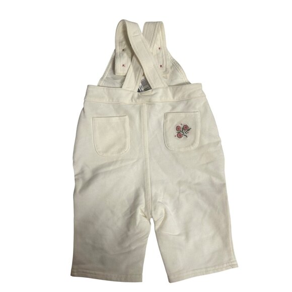 Baby Gap Vintage Overalls 0-3 Months White with Flowers NWT - Picture 5 of 11